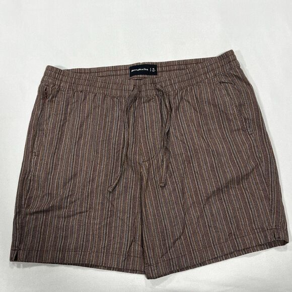 NWT Abercrombie & Fitch Men Multicolored Textured Pull On Shorts Striped Size XL - Picture 2 of 11